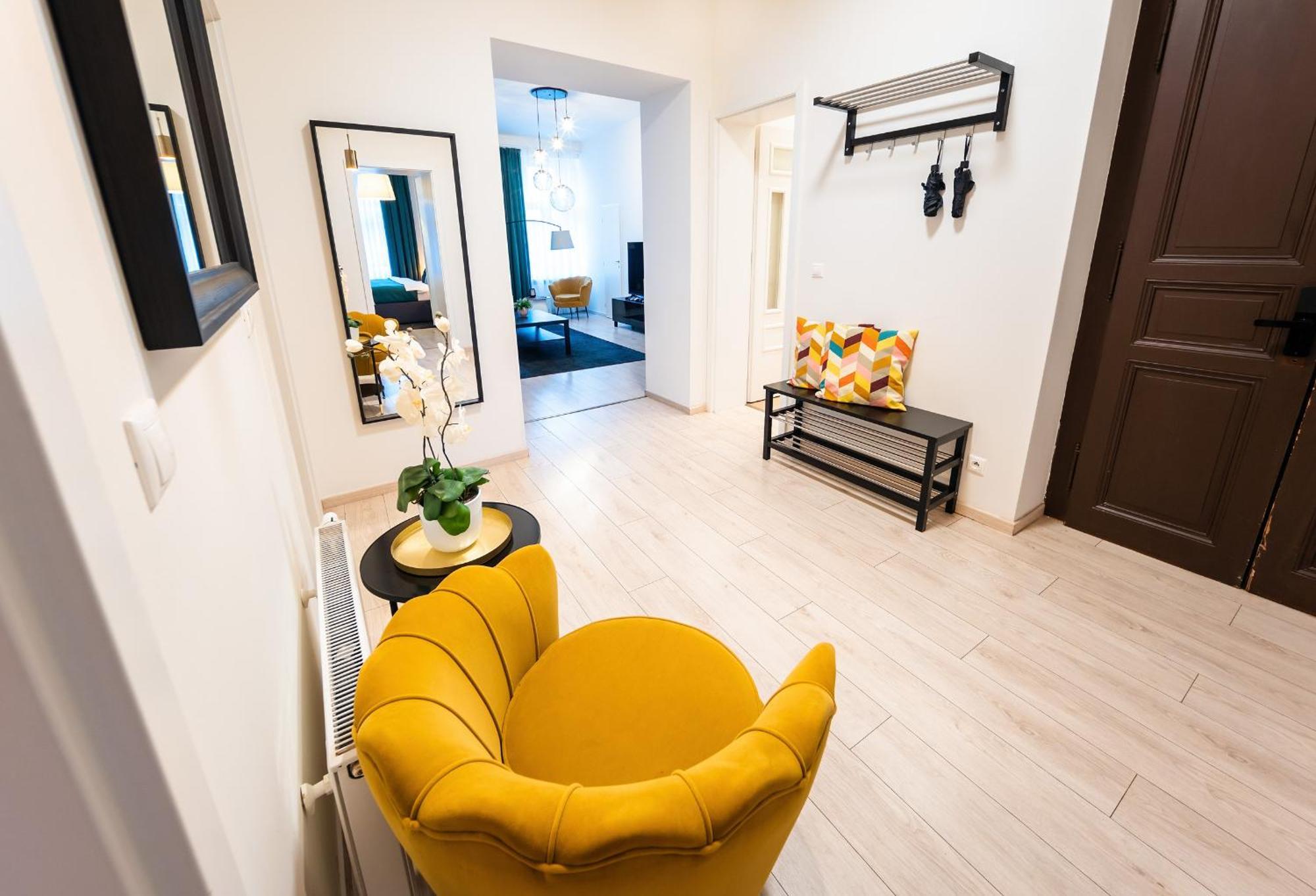 Centrum Apartments Pstrossova Prága Szoba fotó