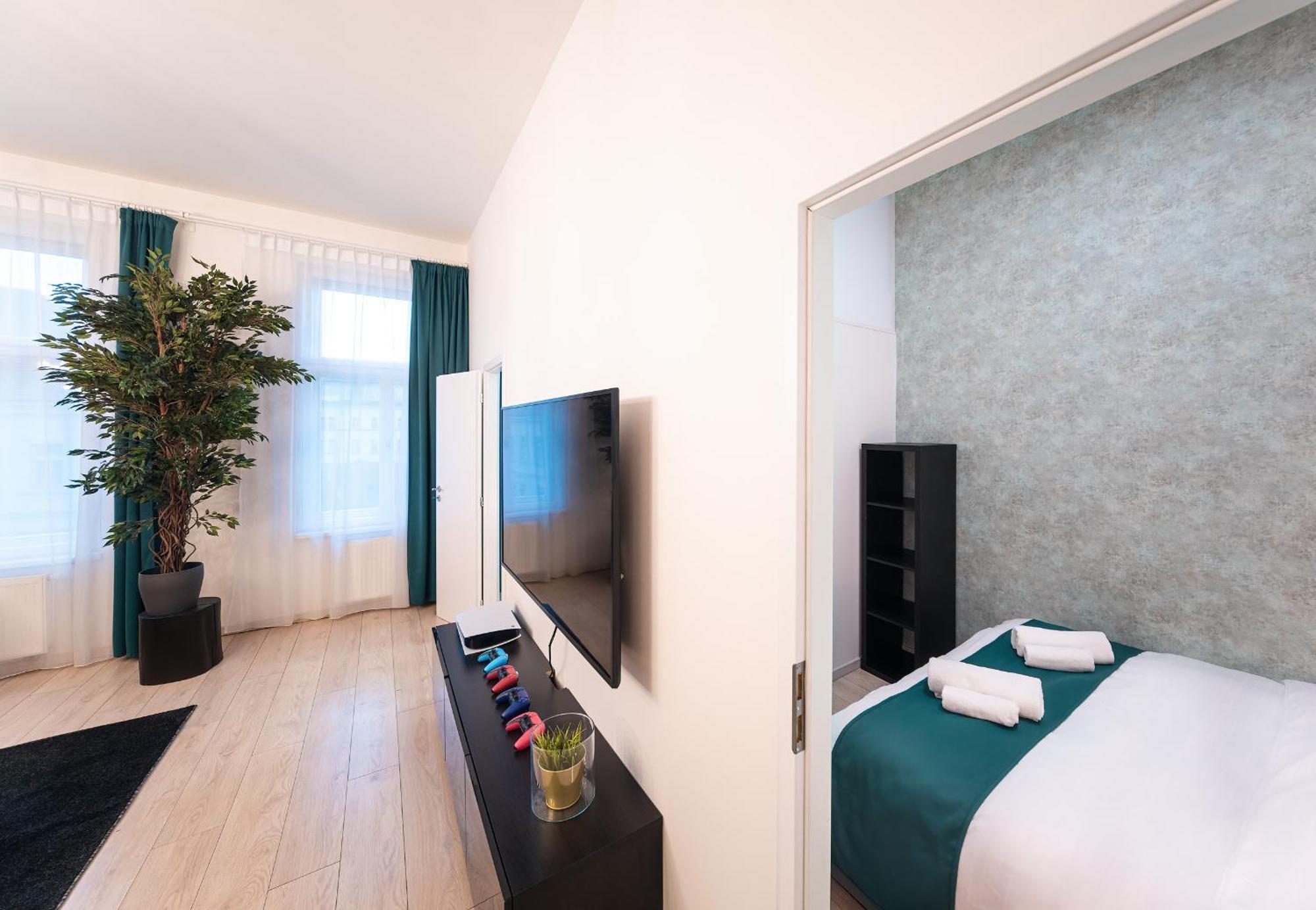 Centrum Apartments Pstrossova Prága Szoba fotó